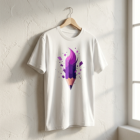 A logo mockup on a t-shirt