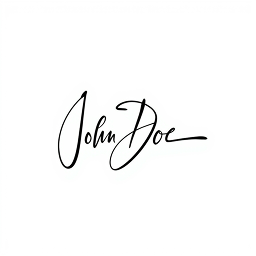 Calligraphic style specimen